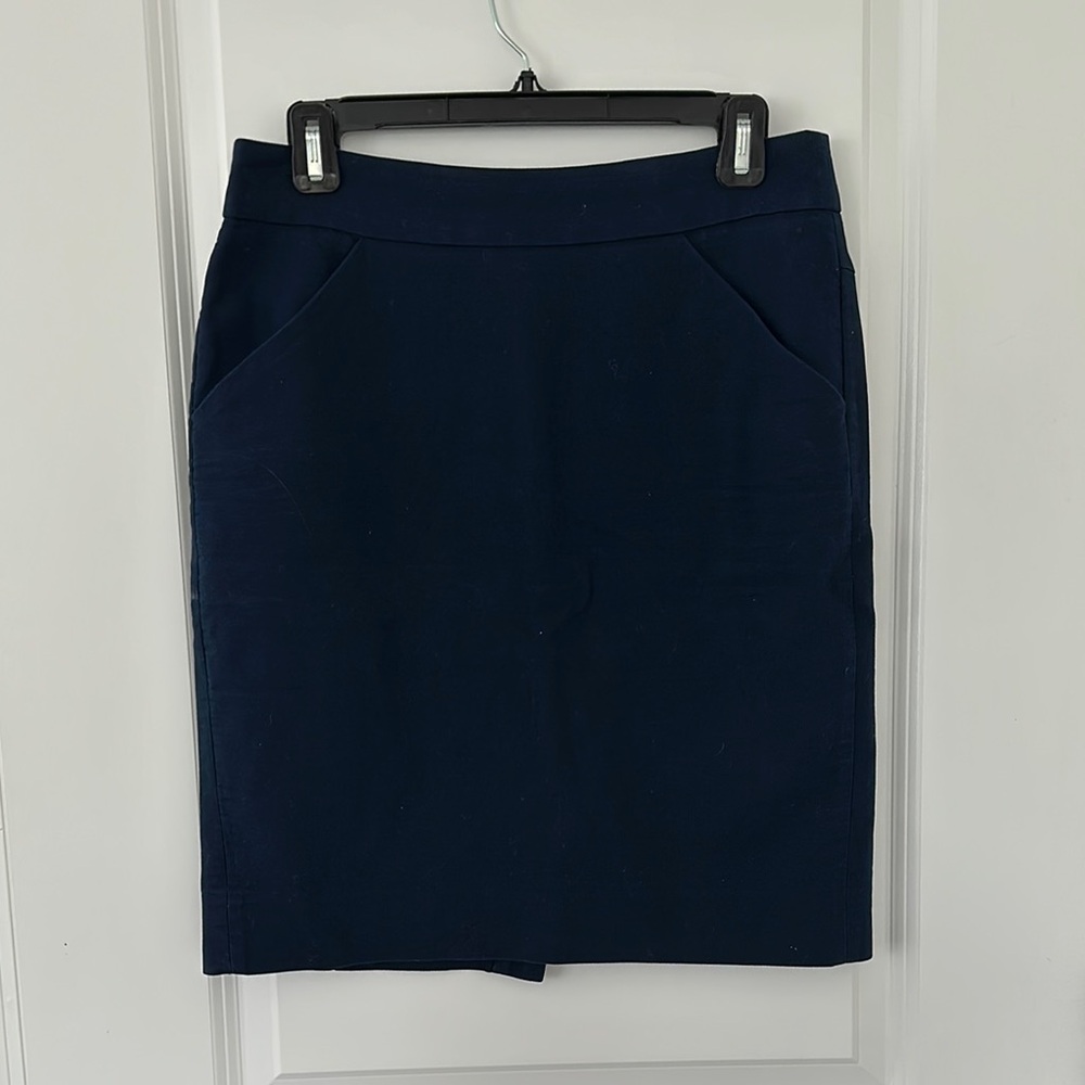 Navy Blue Pencil Skirt